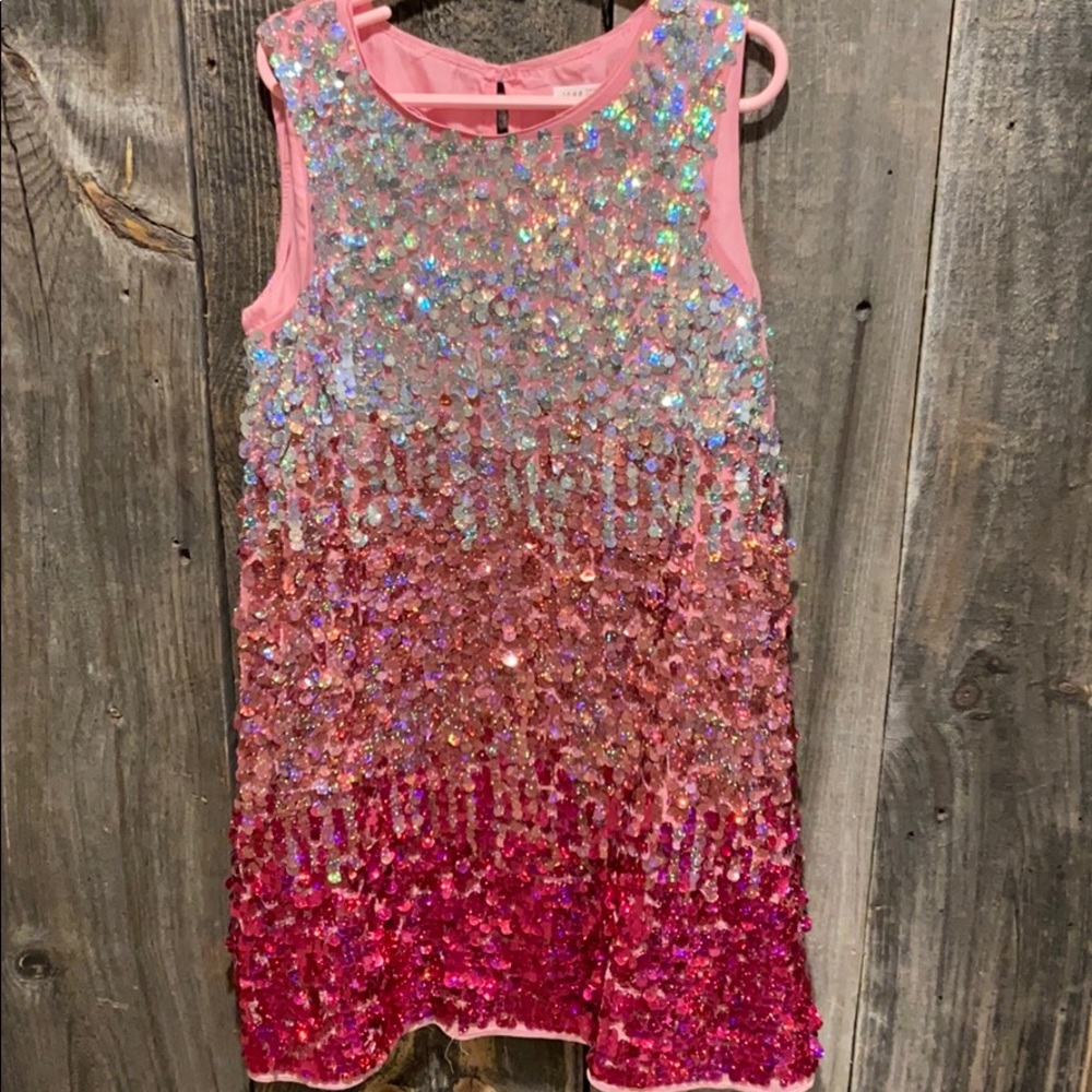 🦩Pink and Silver Sequin Easter Dress